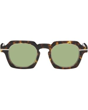 Matsuda Ssense限定 ブラウン＆ブラック M2055 サングラス - グリーン
