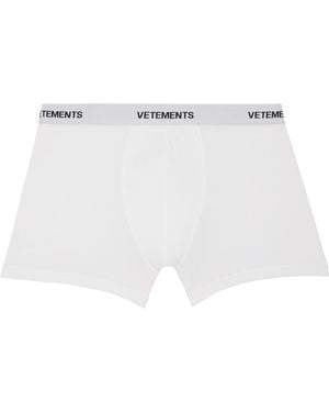 Vetements Logo Boxer Briefs - White