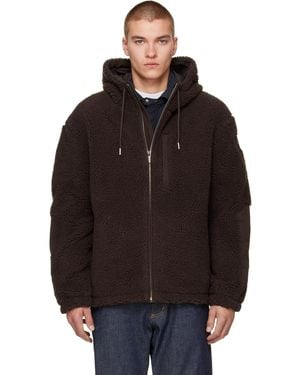 Canada Goose Blouson Harrier Brun En Molleton À Glissière - Noir