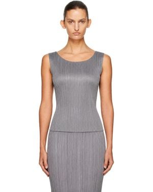 Pleats Please Issey Miyake Basics Top - Grey