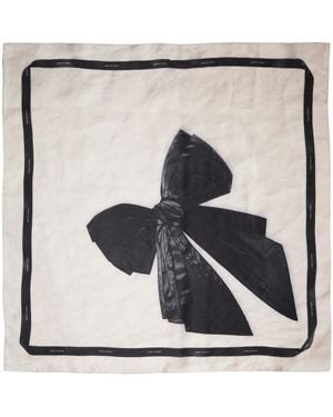 Marc Jacobs Off- & Bow Silk Scarf - Multicolour