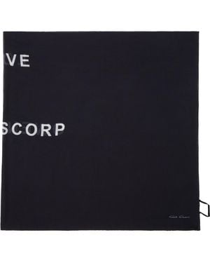 Rick Owens Temple Printed Cot Scarf - Blue