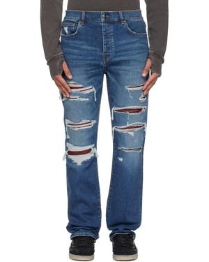 Amiri Croc Slim Thrasher Jeans - Blue