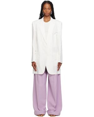 Sportmax ホワイト Edmea テーラードジャケット - ブラック
