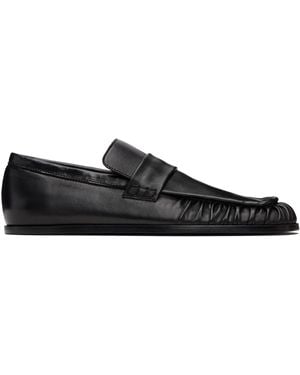 Jil Sander Square Toe Loafers - Black