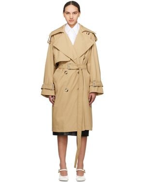 Sportmax Ricamo トレンチコート - ナチュラル