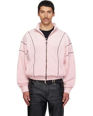 Off-White c/o Virgil Abloh Relaxed Garment Dyed Track Jacket - Red