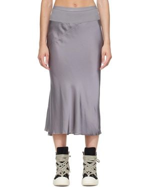 Rick Owens Tower Knee Bias Midi Skirt - Grey