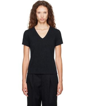 Leset Margo V Neck T-Shirt - Black