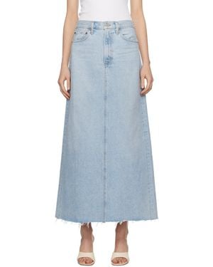 Agolde Blue Hilla Denim Maxi Skirt - Black