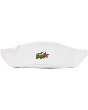 Lacoste Stranger Thingsコレクション ホワイト ウエストバッグ - ブラック