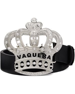 VAQUERA Swarovski Crystal Crown Belt - Metallic