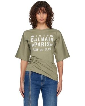 Balmain Khaki Club 45' Jersey Top - Multicolour