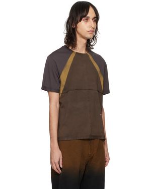 【関税込み】Eckhaus Latta ブラウン Lapped Tシャツ Eckhaus Lattaのブラウン Lapped 長袖Tシャツがセール中