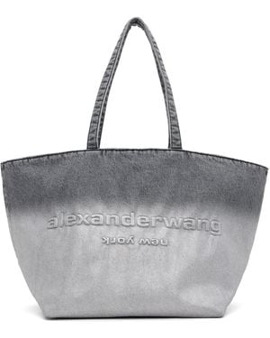 Alexander Wang Denim Punch Large Tote - Grey