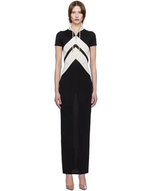 Jean Paul Gaultier 'The Chevrons' Maxi Dress - Black