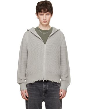 Won Hundred Pull À Capuche Glasgow Gris En Tricot