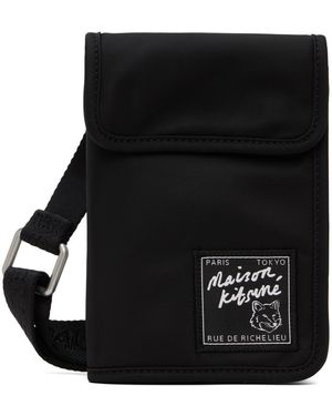 Maison Kitsuné 'The Traveller' Neck Pouch - Black