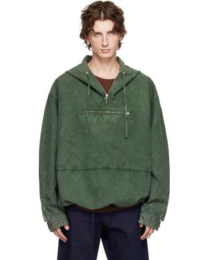 JW Anderson Anorak Teint En Plongée Vert