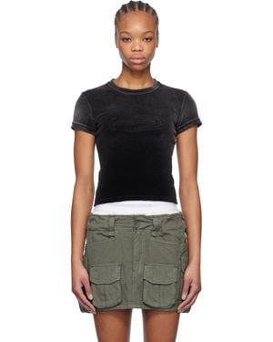 T By Alexander Wang ブラック フェード ベビーTシャツ