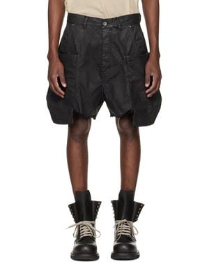 Rick Owens Temple Stefan Denim Cargo Shorts - Black