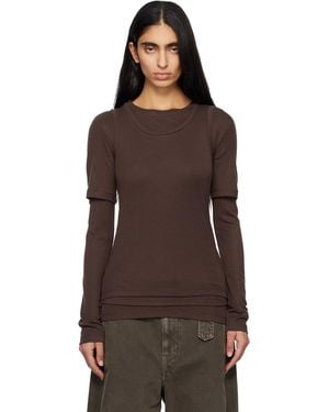 C+plus Series Three-Pieces Layered Top Set - Brown