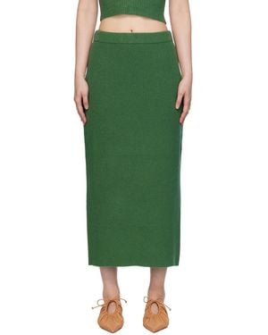 By Malene Birger Knitted Kyara Maxi Skirt - Green