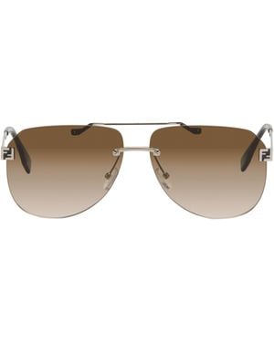 Fendi シルバー Sky サングラス - ブラック