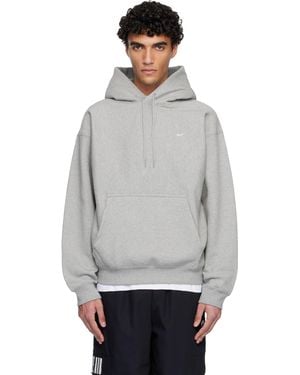 Nike Solo Swoosh Hoodie - Grey