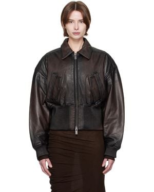 Holzweiler Saphra Leather Jacket - Black