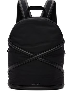 McQueen Logo-print Shell Backpack - Black