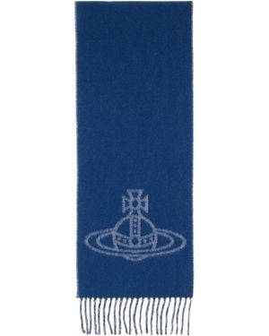 Vivienne Westwood Double Face Scarf - Blue