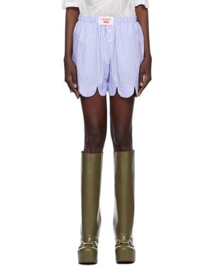Charles Jeffrey ブルー スカラップ ボクサーショーツ