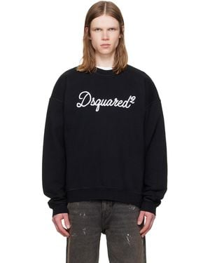 DSquared² Pull À Col Ras Du Cou Décontracté Noir À Logo