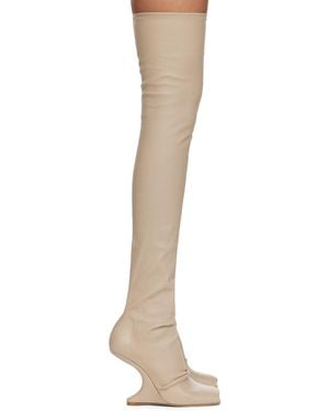 Rick Owens Cantilever 11 Thigh High Boots - Black