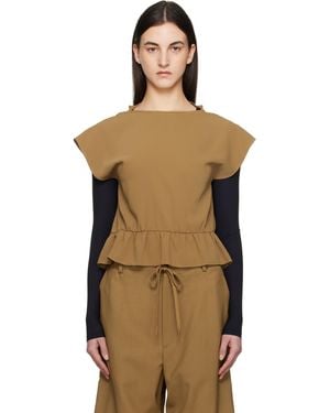MM6 by Maison Martin Margiela グリーン Fluid ラッフルブラウス - マルチカラー