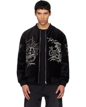 Neighborhood Reversible Souvenir Jacket - Black