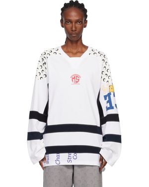 Marine Serre Regenerated Graphic Jersey Ls Hockey T-Shirt - White