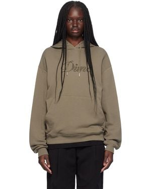 Dime Taupe Cursive Hoodie - Natural