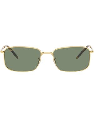 Ray-Ban ゴールド Rb3717 サングラス - グリーン