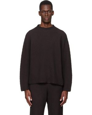Homme Plissé Issey Miyake Rustic Knit Jumper - Black
