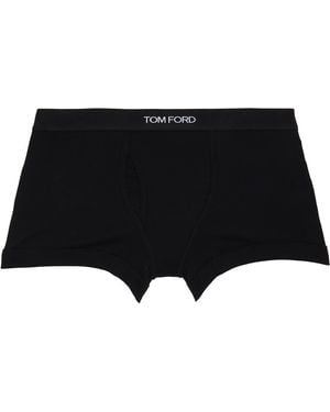 Tom Ford Two-Pack Cotton Boxer Briefs - Black