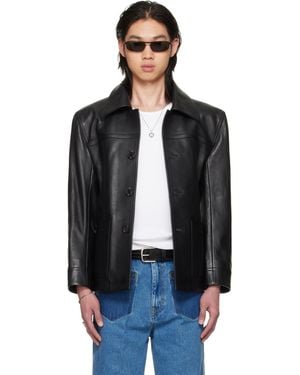 Lu'u Dan Bruce Lee X Lựu Đạn Leather Creep Jacket - Black