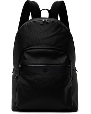 HUGO Logo Hardware Faux-Leather Backpack - Black