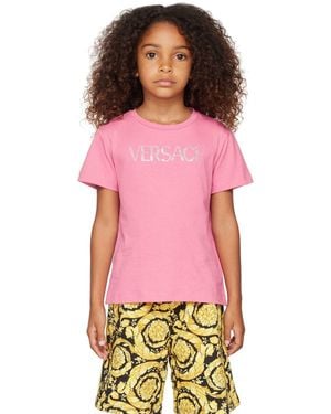 Versace キッズ｜ピンク クリスタル Tシャツ