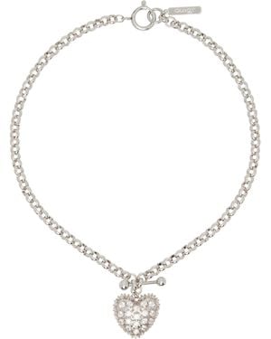 Justine Clenquet Heart Crystal Necklace - Metallic