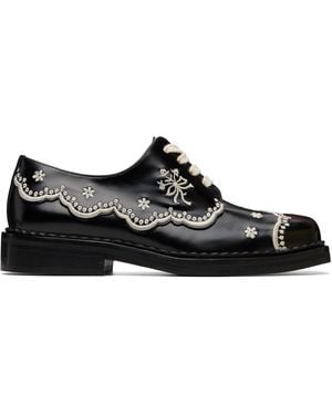 Simone Rocha Floral Lace Brogue Derbys - Black