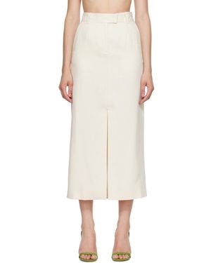 Anine Bing Off- Meredith Midi Skirt - Natural