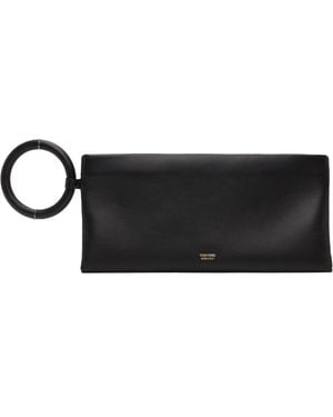 Tom Ford Nappa Leather Aura Clutch - Black