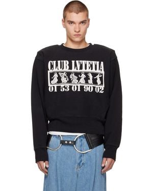 VAQUERA Shoulder Pad 'Club Lvtetia' Sweatshirt - Black